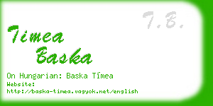 timea baska business card